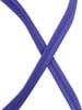 Zwei violette Bänder, die sich auf weißem Hintergrund kreuzen.