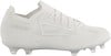 Weiße JAKO Fußballschuhe mit modernem Design und markanten Elementen.