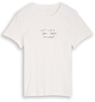 Tom Tailor Crew Neck Logo női póló