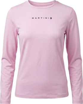 Ein rosa Langarmshirt mit Martini-Logo.