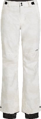 Damen-Skihose in Weiß mit zartem Muster und schwarzen Details. Damen-Skihose in Weiß mit zartem Muster und schwarzen Details.