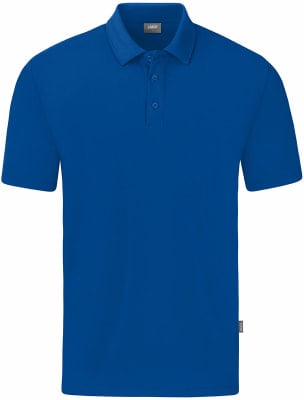 Ein blaues Poloshirt mit Kragen und Knopfleiste. Ein blaues Poloshirt mit Kragen und Knopfleiste.