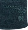 Grüne Mütze mit dunklem Muster und Buff-Logo an der Seite.