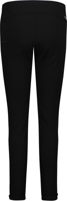 Schwarze Damenhose mit Markenlogo auf der Rückseite. Schwarze Damenhose mit Markenlogo auf der Rückseite.