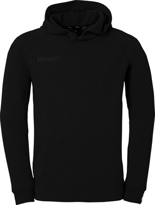 Schwarzer Herren Hoodie mit Kempa-Logo auf der Brust.