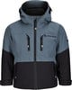Graue und schwarze Kapuzenjacke mit Active Rebel Logo auf der Brust.
