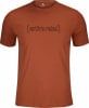 Damen-T-Shirt in Orange mit dem Aufdruck 'active rebel'.