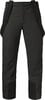 Schwarze Skihose mit abnehmbaren Hosenträgern und verstärkten Beinabschlüssen.