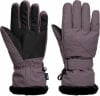 Damen-Skihandschuhe von McKinley in Grau mit schwarzer Handfläche und Fellbesatz.