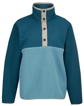 Warme Fleecejacke mit hohem Kragen und Druckknopfleiste.