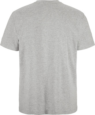 Graues Kurzarmshirt, vorne ohne Aufdruck.