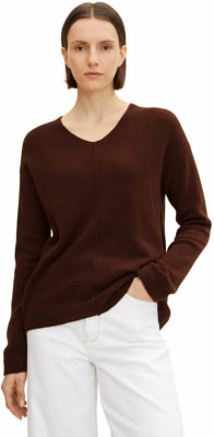 Tom Tailor Knit Cozy V-Neck női pulóver