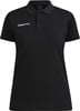 Schwarzes CRAFT Poloshirt mit kurzen Ärmeln und Logo auf der Brust.