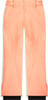 Orange Skihose mit schwarzem Saum und Gürtelschlaufen.