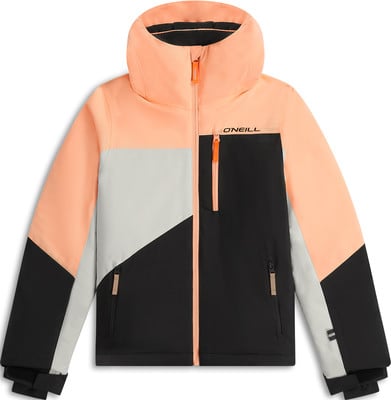 O'Neill Jacke mit Farbblockdesign in Orange, Grau und Schwarz. O'Neill Jacke mit Farbblockdesign in Orange, Grau und Schwarz.