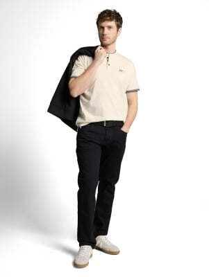 Tom Tailor Printed Stand-Up férfi póló