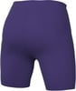 Lila Damen-Radlerhose mit hohem Bund und Nähten.