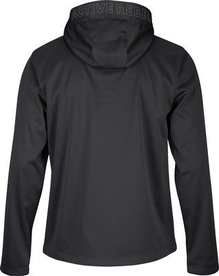 Schwarze Kapuzenjacke mit ACTIVE REBEL Schriftzug auf der Kapuze. Schwarze Kapuzenjacke mit ACTIVE REBEL Schriftzug auf der Kapuze.