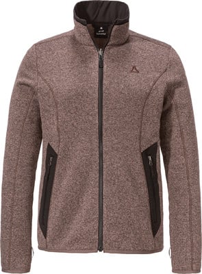 Braune Fleecejacke mit Reißverschluss und Markenlogo. Braune Fleecejacke mit Reißverschluss und Markenlogo.