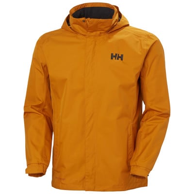 Narancssárga Helly Hansen férfi dzseki logóval a mellkasán. Narancssárga Helly Hansen férfi dzseki logóval a mellkasán.