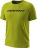 Grünes T-Shirt mit Dynafit-Logo auf der Brust.