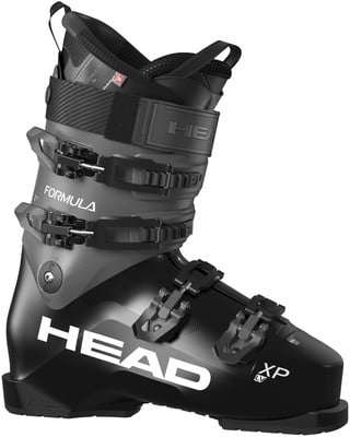 Schwarzer HEAD Formula XP LV Skischuh mit Schnallen und HEAD-Logo. Schwarzer HEAD Formula XP LV Skischuh mit Schnallen und HEAD-Logo.