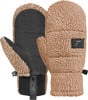 Braune Sherpa-Fäustlinge mit schwarzem Futter und Reusch-Logo.