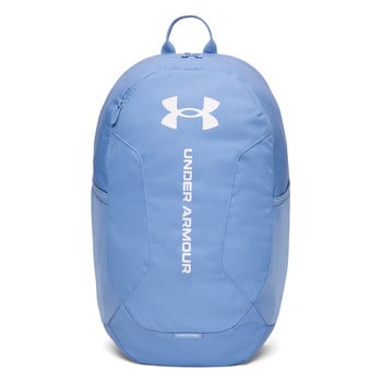 Kék Under Armour hátizsák logóval és felirattal.