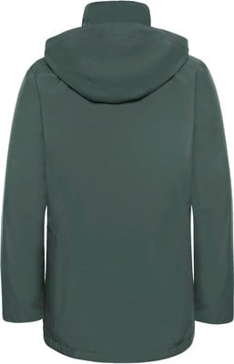 Grüne Herrenjacke mit Kapuze, Rückansicht. Grüne Herrenjacke mit Kapuze, Rückansicht.