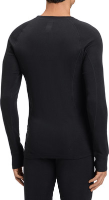 Schwarzer Langarmpullover für Herren, von hinten gesehen. Schwarzer Langarmpullover für Herren, von hinten gesehen.