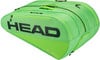 Grüne HEAD Tennistasche mit großem seitlichen Logo.