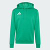 Grüner Kapuzenpullover mit weißem Adidas-Logo auf der Brust.