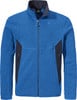Blaue Herren-Fleecejacke mit Reißverschluss und dunklen Einsätzen.