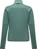 Grüne Herrenjacke mit langen Ärmeln und Stehkragen.