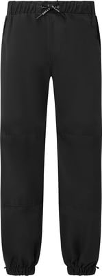 Schwarze Hose mit elastischem Bund und Kordelzug, mit Taschen und Bündchen.