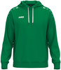 Grüner Kapuzenpullover mit weißem JAKO-Logo auf der Brust.