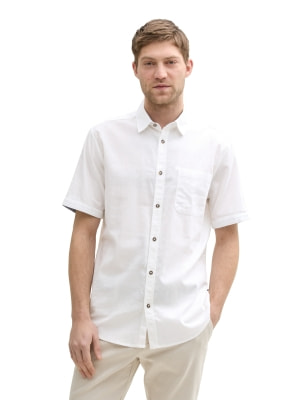 Tom Tailor TOM TAILOR Cotton Linen rövid ujjú ing