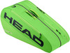 Grüne HEAD Tennistasche mit schwarzem Schriftzug und Logo.