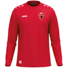 Rotes Langarmshirt mit SPG-Logo und der Nummer 10.