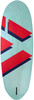 Hellblaues Board mit roten und dunkelblauen geometrischen Formen.