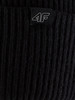 Schwarze Rippenmütze mit 4F-Logo.