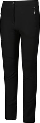 Schwarze Outdoorhose mit Reißverschlusstaschen und vorgeformten Knien.