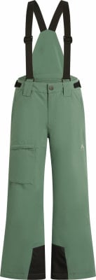 Grüne Skihose mit Latz und schwarzen Trägern. Grüne Skihose mit Latz und schwarzen Trägern.