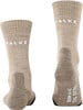 Zwei beige Falke-Socken mit Logo und Größe.
