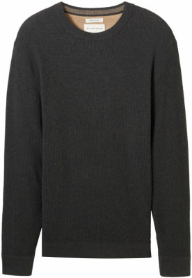 Tom Tailor Structured Crew férfi pulóver