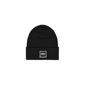 Schwarze Strickmütze mit Picture Organic Clothing Logo vorne.