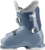 Kinder-Skischuh in Blau mit verstellbaren Schnallen und Fellbesatz.