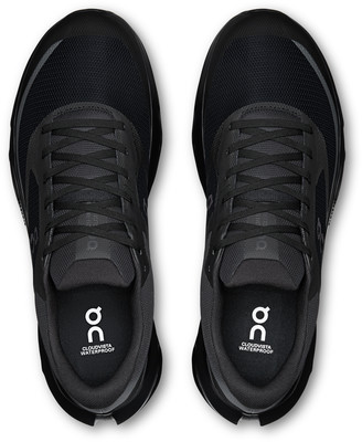 Schwarze Herren-Laufschuhe On Running Cloudvista Waterproof von oben gesehen.