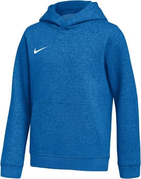 Modrá mikina s kapucí a logem Nike na hrudi.