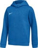 Blaues Kapuzensweatshirt mit Nike-Logo auf der Brust.
